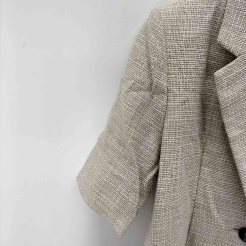 NATURAL BASIC レーヨン混リネン S/S テーラードジャケット レディース JPN:M