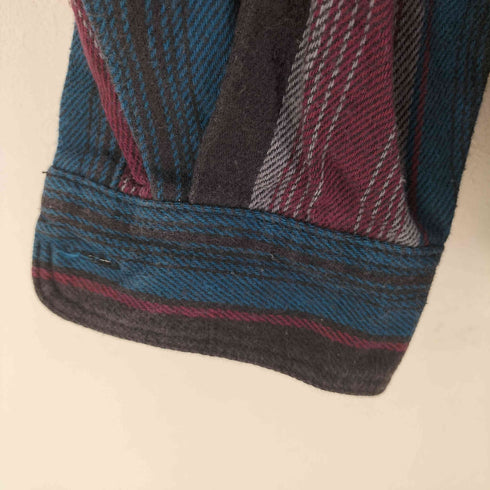 エディーバウアー Eddie Bauer 白タグ ストライプ柄コットンシャツ メンズ import:XL