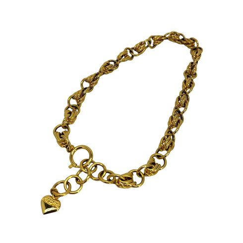 モスキーノ MOSCHINO ハートモチーフ ゴールドチェーン ネックレス レディース