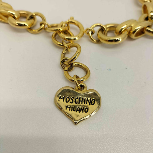 モスキーノ MOSCHINO ハートモチーフ ゴールドチェーン ネックレス レディース