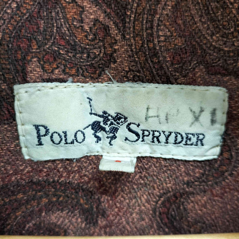 POLO SPRYDER 襟レザー切替 裏地ペイズリー柄 3rd デニムジャケット メンズ