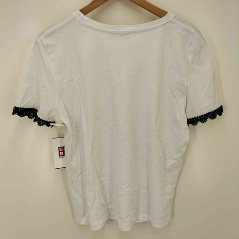ザラ ZARA レース 切替 S/S Tシャツ レディース import:M