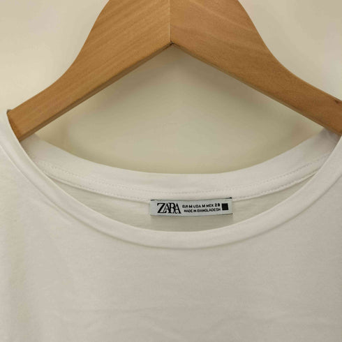 ザラ ZARA レース 切替 S/S Tシャツ レディース import:M