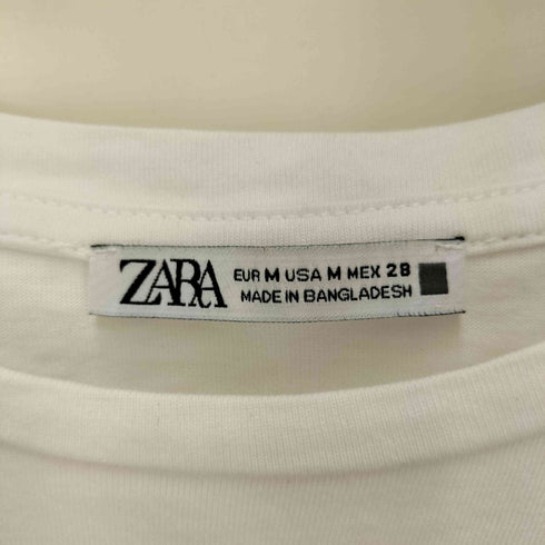 ザラ ZARA レース 切替 S/S Tシャツ レディース import:M