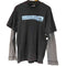 クイックシルバー Quiksilver 90-00s USA製 レイヤードクルーネックカットソー メンズ import:M