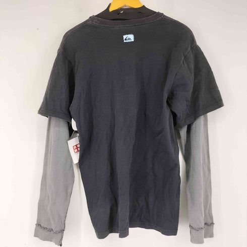 クイックシルバー Quiksilver 90-00s USA製 レイヤードクルーネックカットソー メンズ import:M