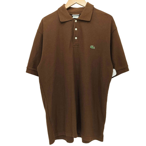ラコステ LACOSTE 90-00S PERU製 ワンポイントロゴ刺繍 S/S 鹿の子ポロシャツ メンズ