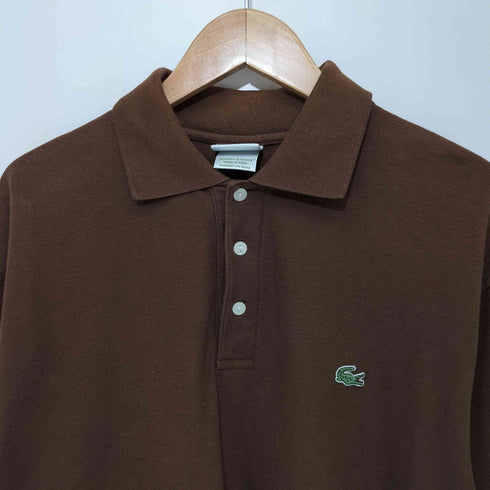 ラコステ LACOSTE 90-00S PERU製 ワンポイントロゴ刺繍 S/S 鹿の子ポロシャツ メンズ