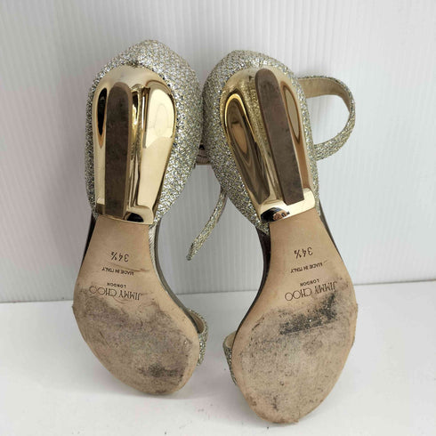 ジミーチュウ JIMMY CHOO シルバーラメパンプス レディース 341/2