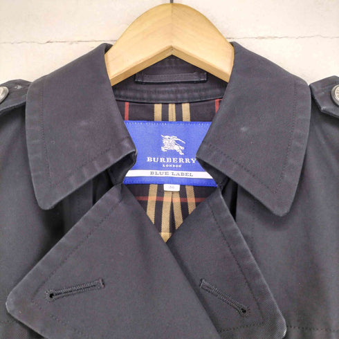 バーバリーブルーレーベル BURBERRY BLUE LABEL 裏地ノヴァチェックトレンチコート レディース 38