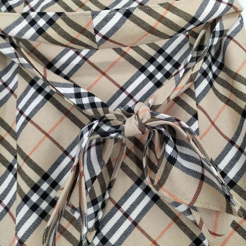 バーバリーブルーレーベル BURBERRY BLUE LABEL ベルト付き ノヴァチェックウールフレアスカート レディース 36
