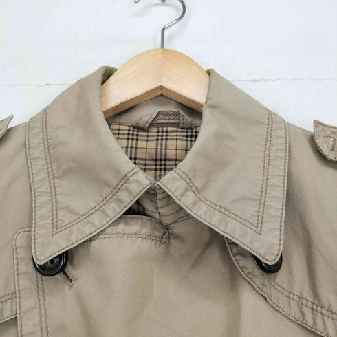 バーバリーブルーレーベル BURBERRY BLUE LABEL 裏地チェック シングルトレンチコート メンズ L