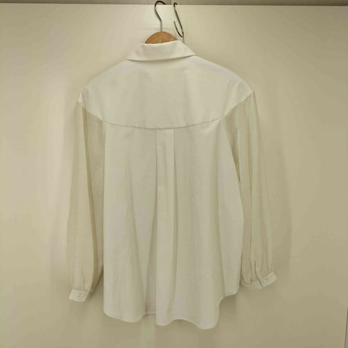 アメリ AMERI BIG COLLAR SHINE SLEEVE SHIRTS ビッグカラー シアー スリーブ シャツ レディース FREE