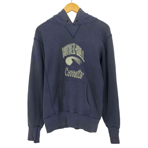 キャブクロージング cab clothing ヴィンテージライク 前V プリント パーカー ナス紺 メンズ  40/42