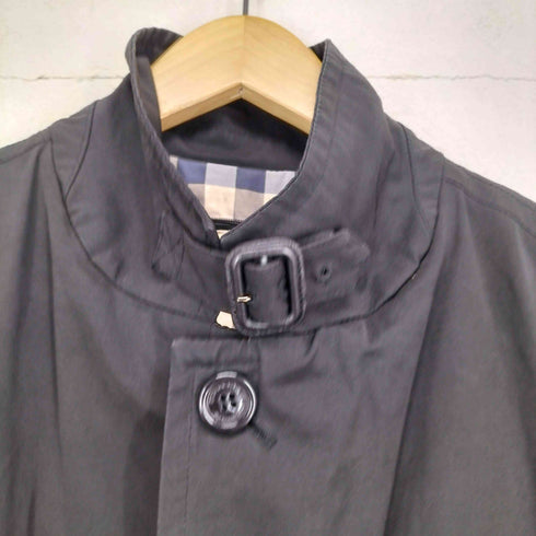 バーバリーロンドン BURBERRY LONDON 裏地ノヴァチェックフロントジップチェスターコート MADE IN PORTUGAL メンズ L