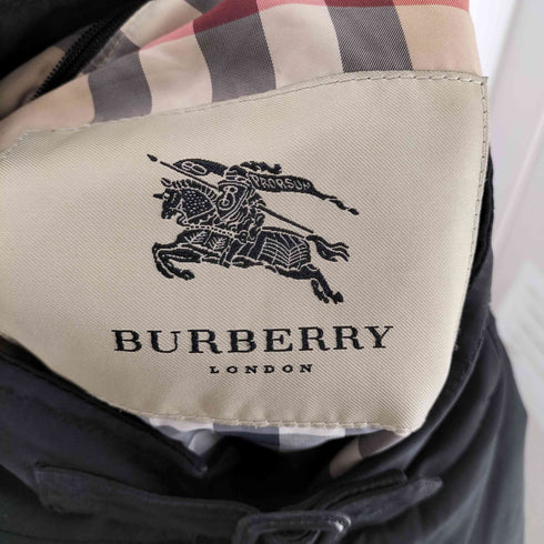 バーバリーロンドン BURBERRY LONDON 裏地ノヴァチェックフロントジップチェスターコート MADE IN PORTUGAL メンズ L