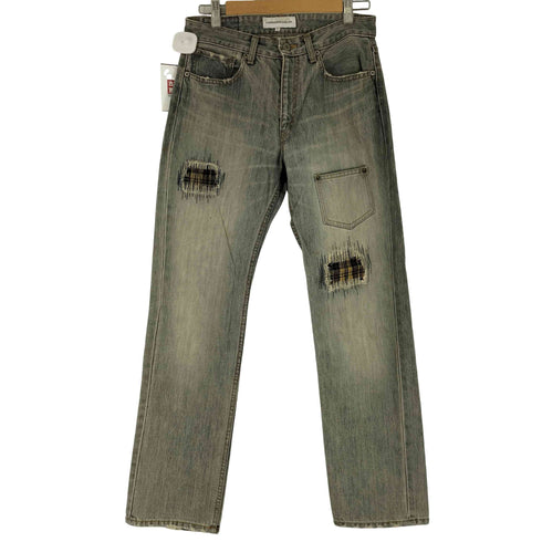 E HYPEN WORLDGALLERY チェックパッチワーク デニムパンツ メンズ 1