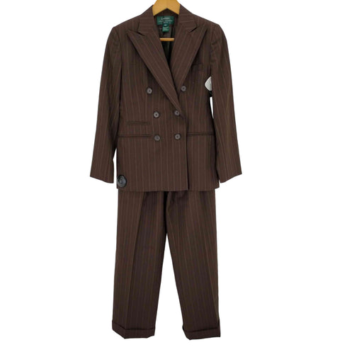 ローレンラルフローレン LAUREN RALPH LAUREN ストライプ ピークドラペル ウールセットアップ メンズ 40