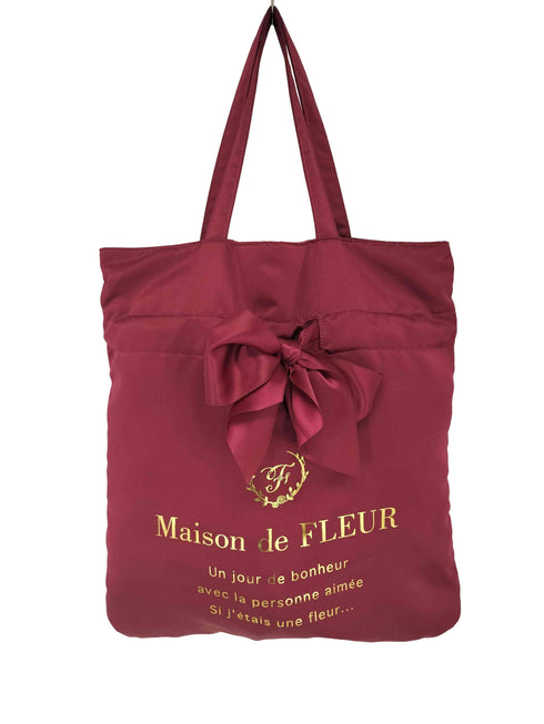 メゾンドフルール Maison de FLEUR フロントリボントートバッグ レディース