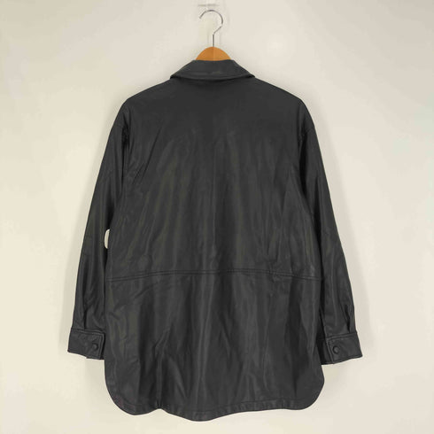 ザラ ZARA フェイクレザー シャツジャケット レディース import:XS