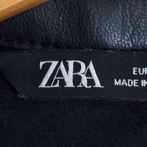 ザラ ZARA フェイクレザー シャツジャケット レディース import:XS
