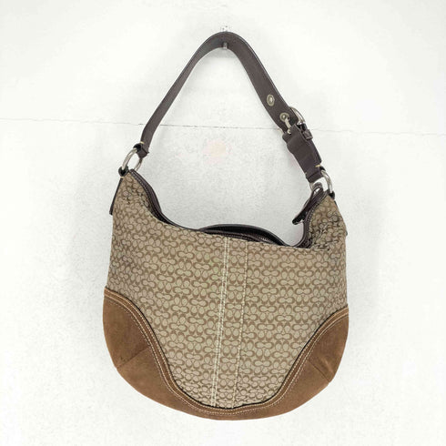 コーチ COACH シグネチャーロゴ スウェード切替 ショルダーバッグ レディース