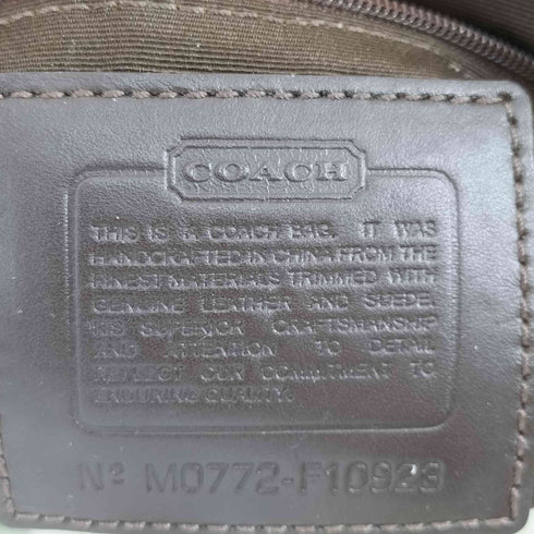 コーチ COACH シグネチャーロゴ スウェード切替 ショルダーバッグ レディース
