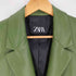 ザラ ZARA フェイクレザー 2B テーラードジャケット レディース import:S