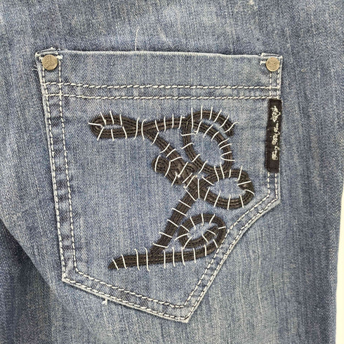 Y2K ダメージストレッチフレアデニムパンツ メンズ US:32-33