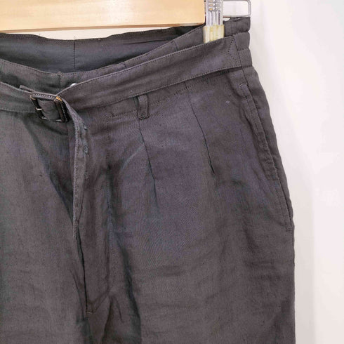 ワイズフォーメン Ys for men LQ 90S 98AW レーヨン リネン ベルテッド 2タック スラックス パンツ メンズ JPN:M