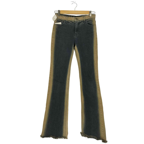 BLACKUP ブリーチ カットオフ フレア デニムパンツ レディース S