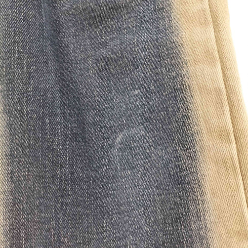 BLACKUP ブリーチ カットオフ フレア デニムパンツ レディース S