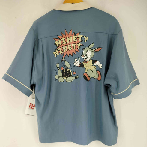ナインティナインティ 9090 キャラクターバックプリントシャツ メンズ import:M