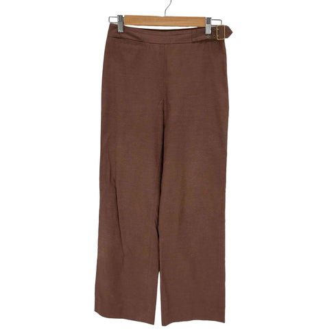トラサルディ TRUSSARDI シルク混 ベルトデザインパンツ レディース 40