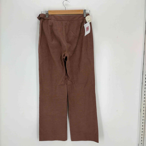 トラサルディ TRUSSARDI シルク混 ベルトデザインパンツ レディース 40