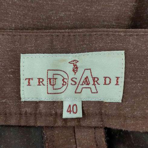 トラサルディ TRUSSARDI シルク混 ベルトデザインパンツ レディース 40