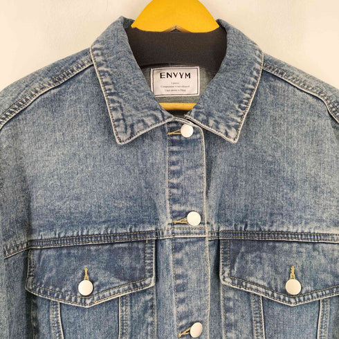 アンビー ENVYM 文字刺繍 デニムジャケット レディース FREE