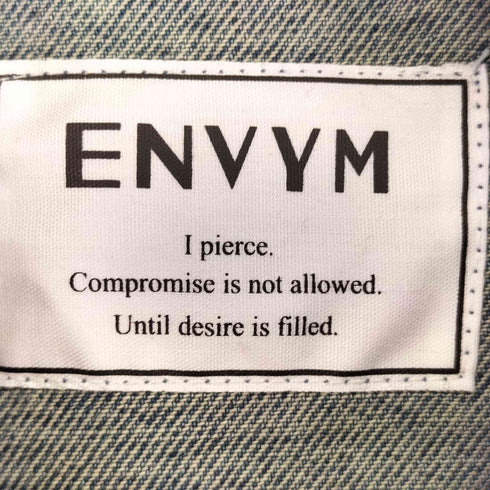 アンビー ENVYM 文字刺繍 デニムジャケット レディース FREE