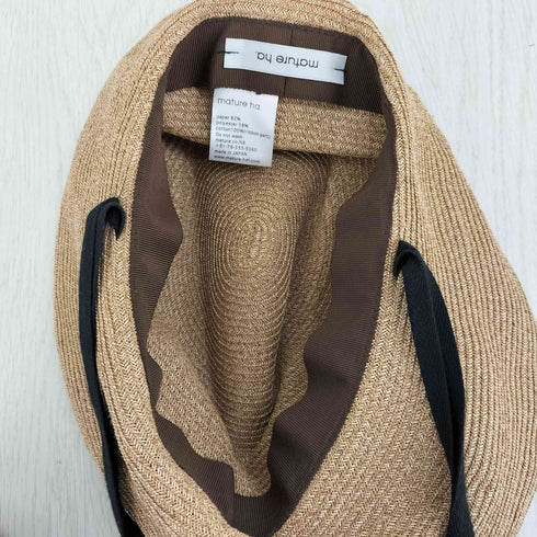 マチュアーハ mature ha. BOXED HAT ボックスハット ガーデンリボン レディース