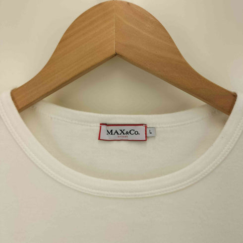 マックスアンドコー MAX & CO. ラメ ロゴ プリント S/S クルーネック Tシャツ Y2K レディース import:L