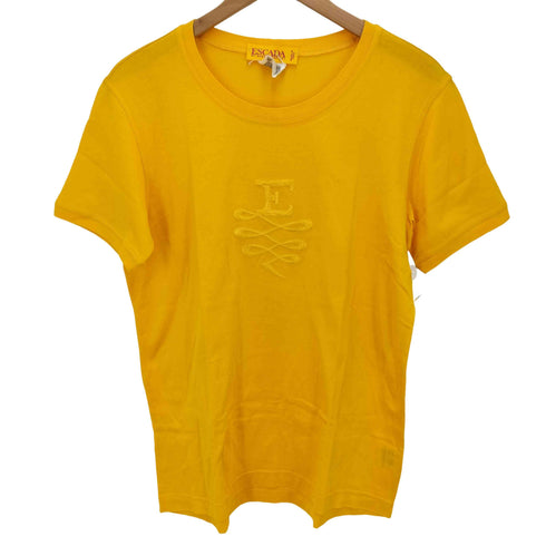 エスカーダ ESCADA フロント 刺繍 S/S クルーネック Tシャツ レディース 34