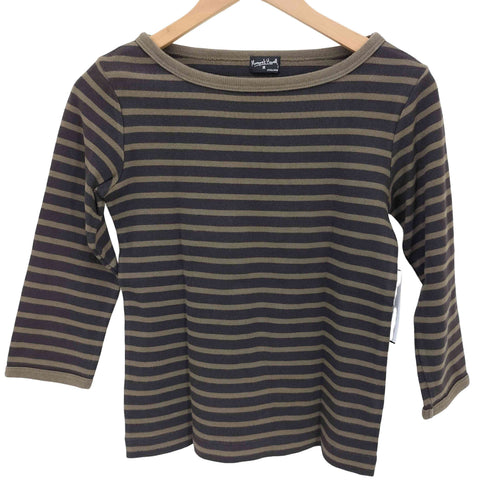 マーガレットハウエル MARGARET HOWELL 90-00S 旧タグ コットン ボーダー L/S クルーネック Tシャツ レディース 2