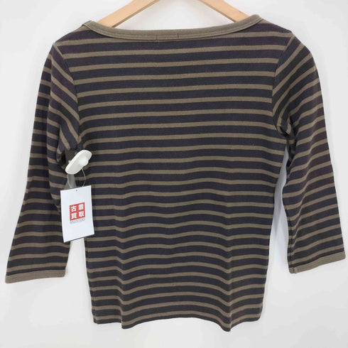 マーガレットハウエル MARGARET HOWELL 90-00S 旧タグ コットン ボーダー L/S クルーネック Tシャツ レディース 2