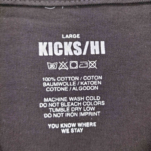 KICKS/HI 袖プリントL/Sシャツ メンズ JPN:L
