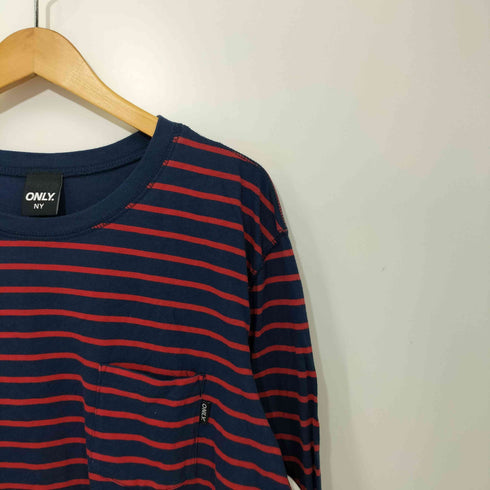 オンリーニューヨーク ONLY NY USA製 ボーダー L/S クルーネックTシャツ メンズ import:XL
