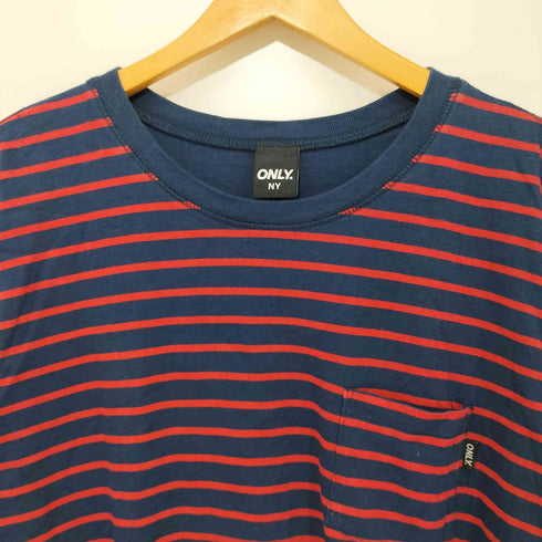 オンリーニューヨーク ONLY NY USA製 ボーダー L/S クルーネックTシャツ メンズ import:XL