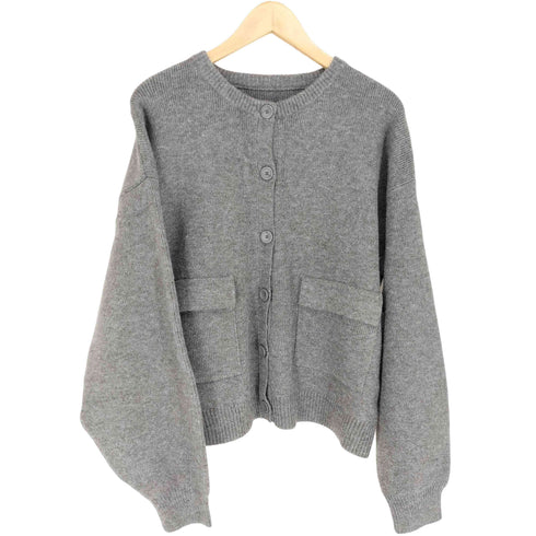 ESICA アルパカタッチポケット付きカーディガン レディース