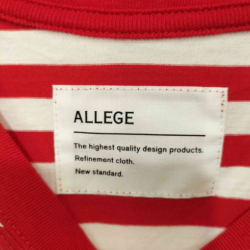 アレッジ ALLEGE 17SS ボーダー クルーネック Tシャツ メンズ JPN:3