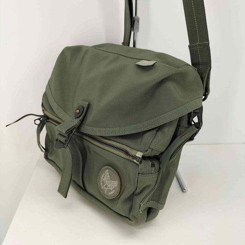 HARVEST LABEL ロゴワッペン マルチポケット ナイロン ショルダーバッグ メンズ