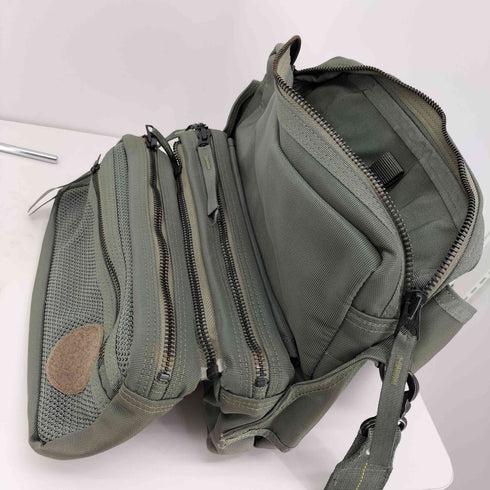 HARVEST LABEL ロゴワッペン マルチポケット ナイロン ショルダーバッグ メンズ